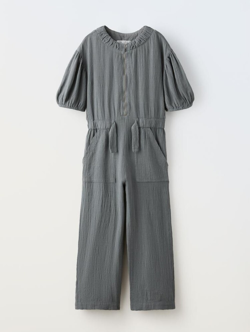 Zara Gray One-Piece Pajama Jumpsuit